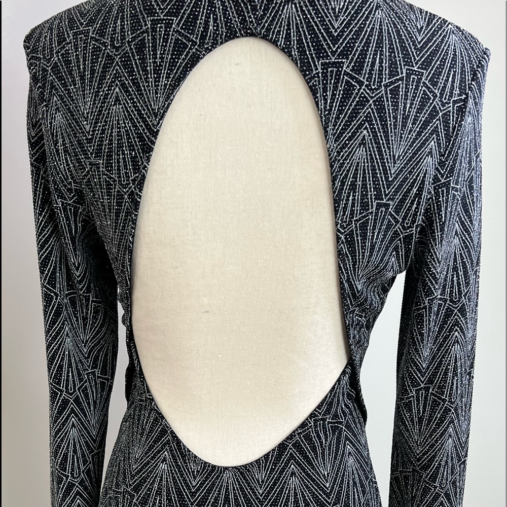 H&M Glittery Bodycon Backless (Open Back) Dress